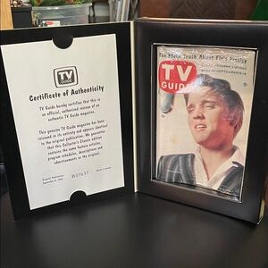Framed TV Guide with Elvis Presley Cover